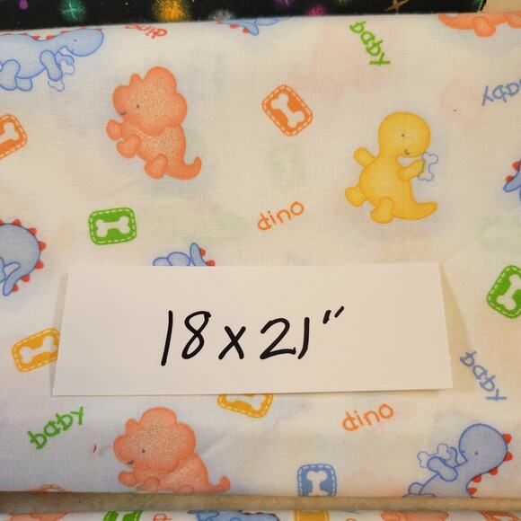 Cotton Fabric Lot 12 Pieces Fat Quarters Polka Dots Plaid Baby Prints Quilting - Picture 5 of 16